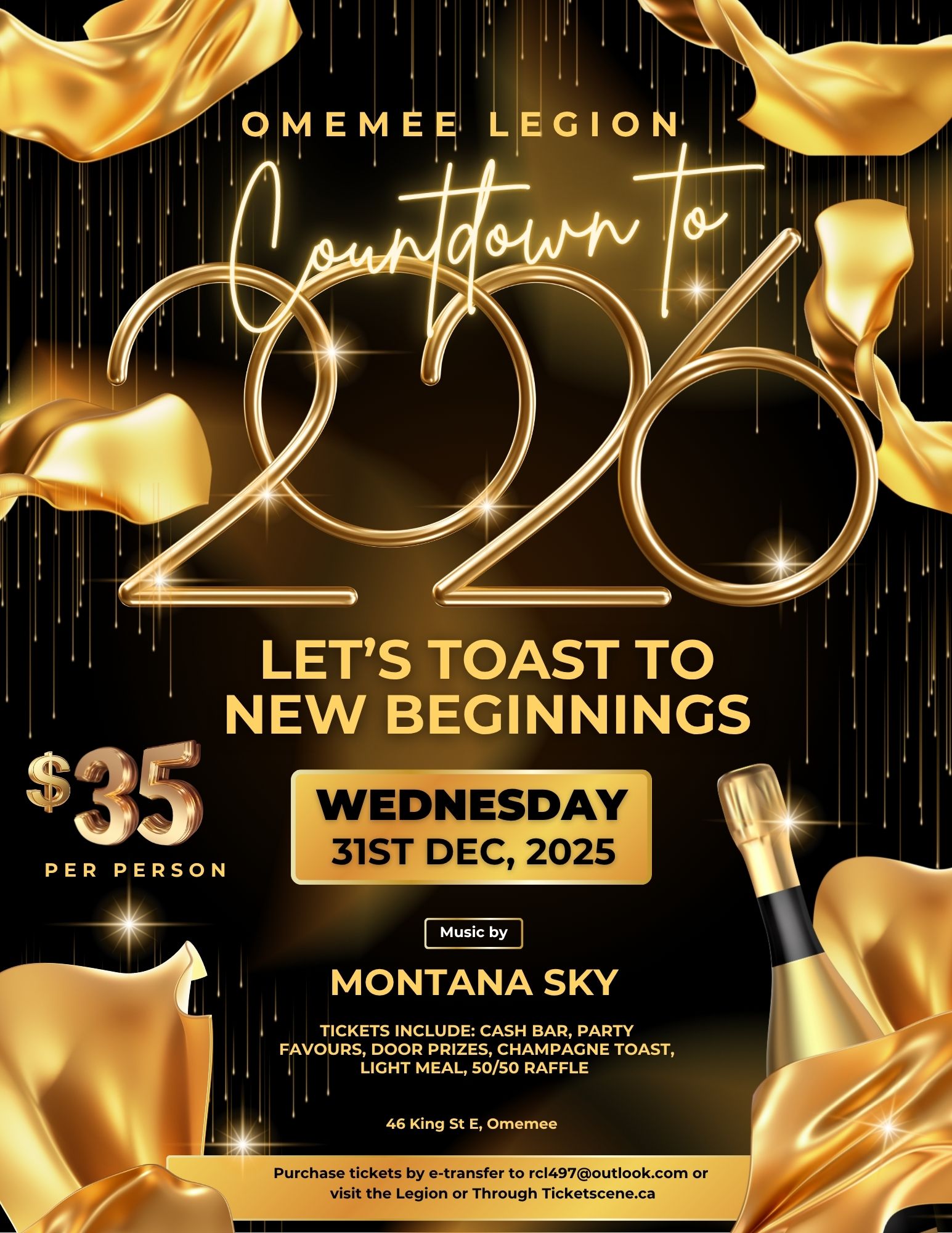 Omemee Legion - New Year's Eve Dance